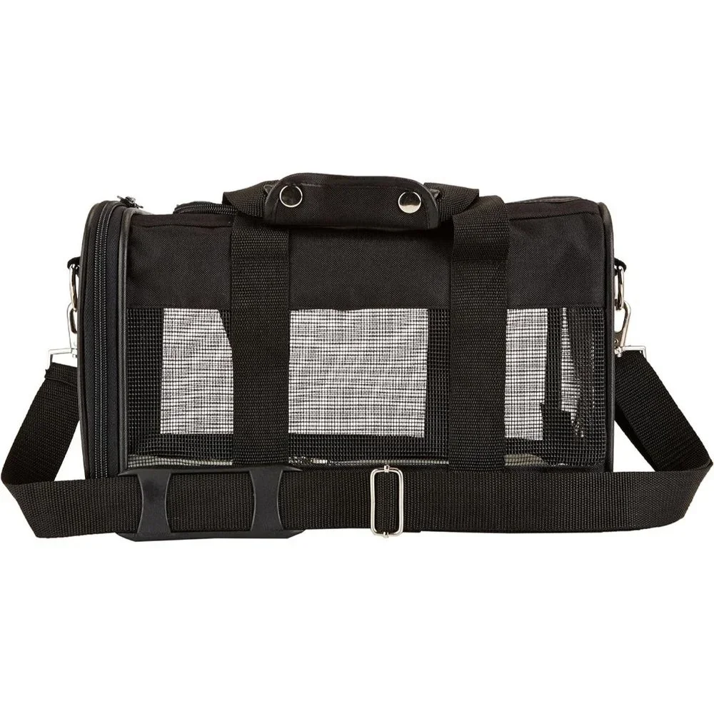 Amazon Basics Small Pet Travel Carrier - Soft-Sided - Black - No Wheels